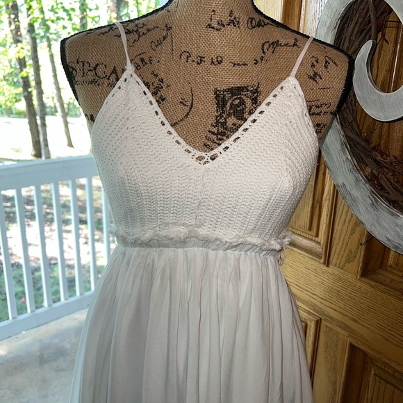 White Crochet Maxi Dress - Picture 2 of 6